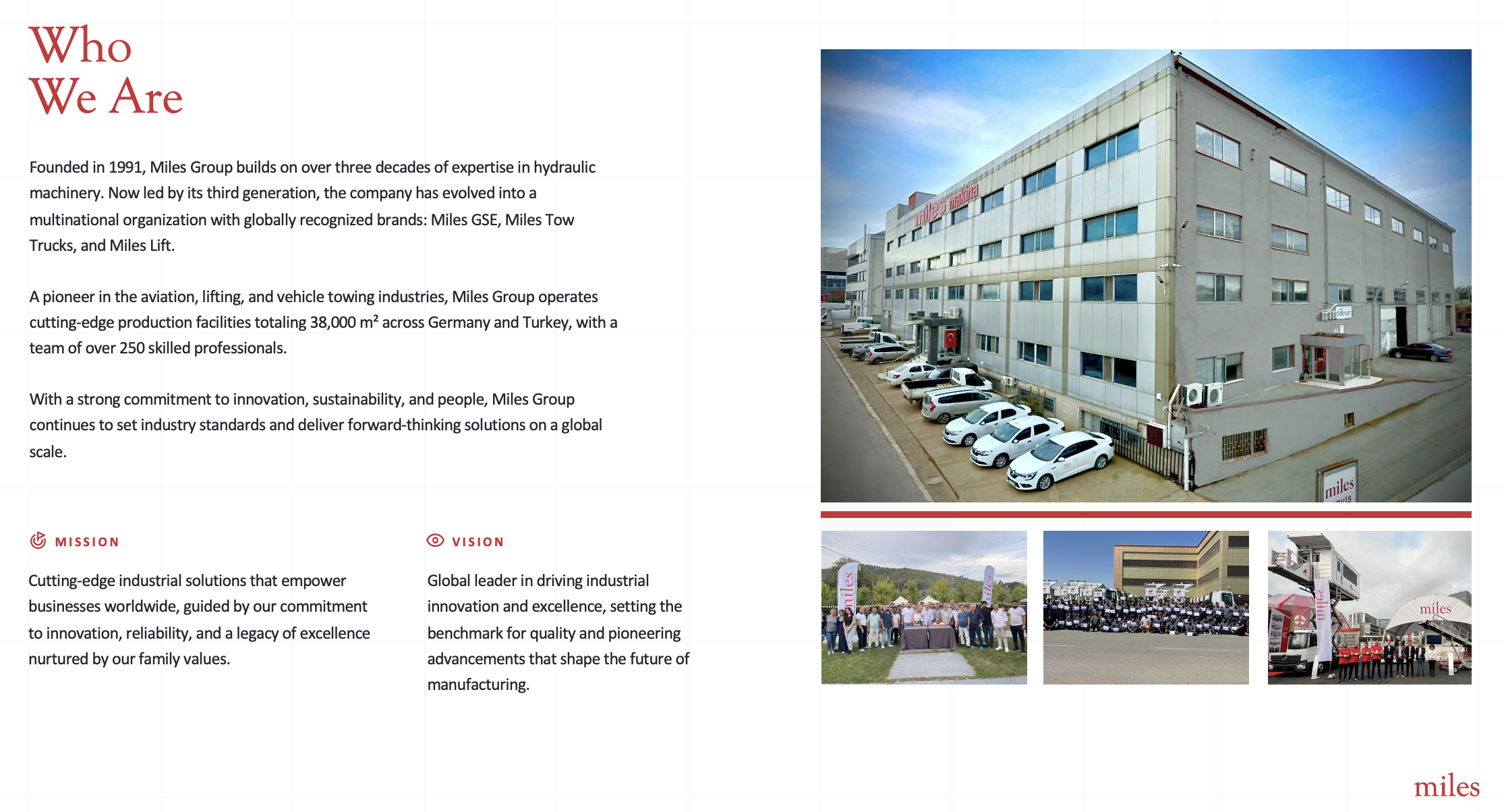 Miles Makina Group Şirket Hayatı