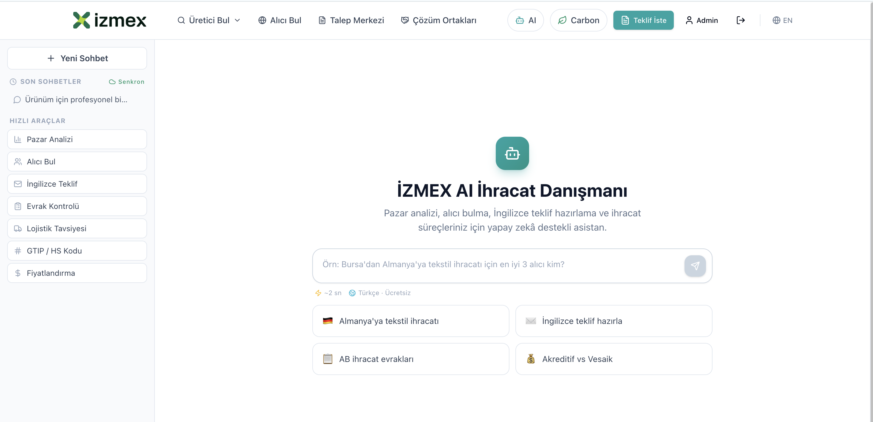 İzmex Şirket Hayatı
