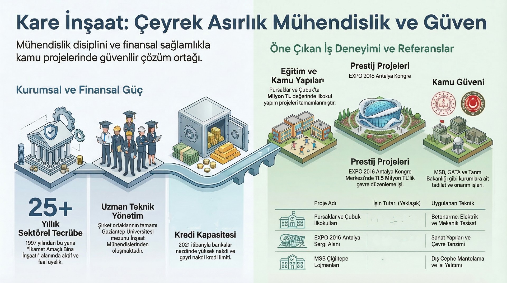 Kare İnşaat Sanayi Ticaret Limited Şirketi Şirket Hayatı