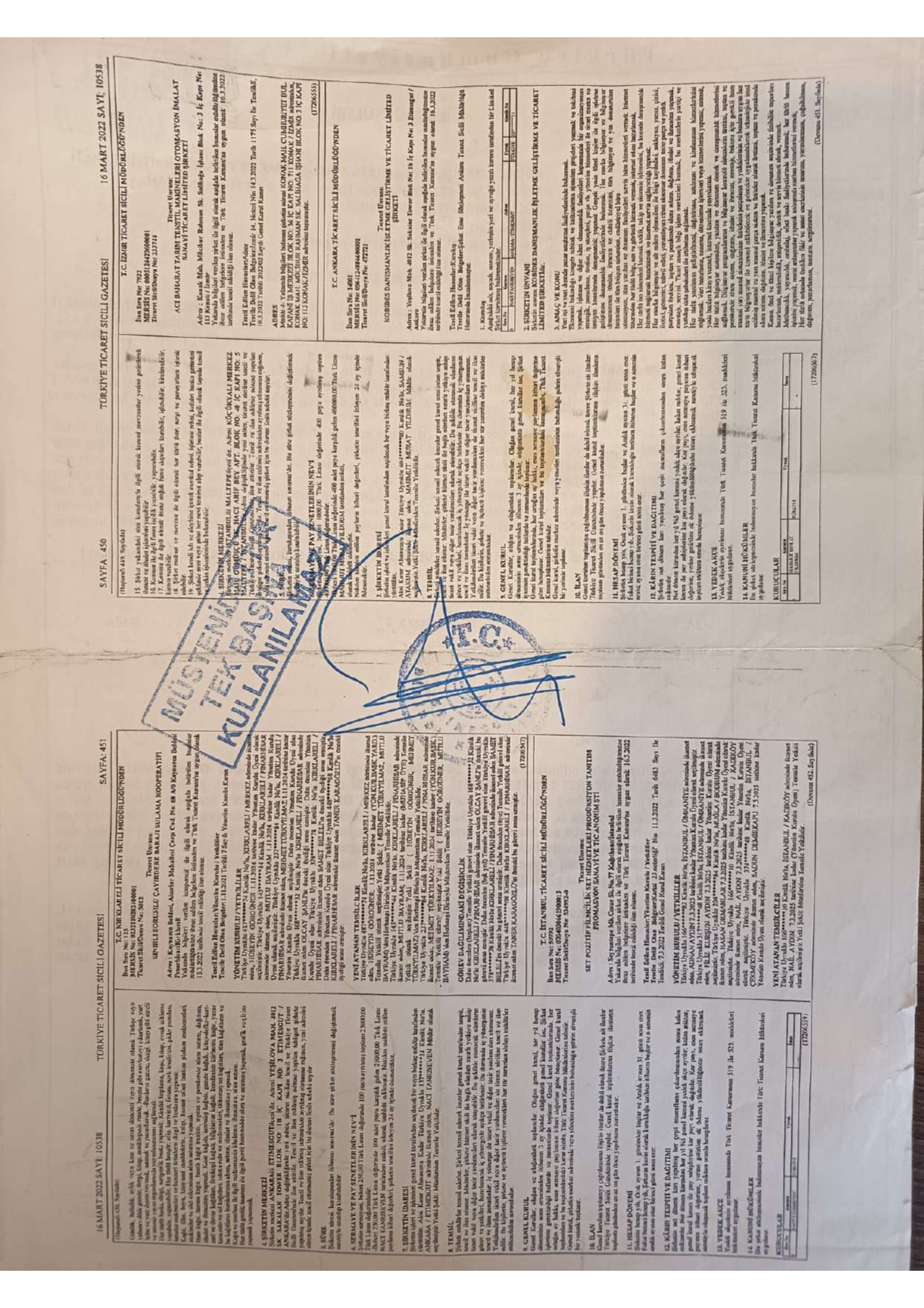 Kobides Danışmanlık İşletme Geliştirme ve Ticaret Limited Şirketi Şirket Hayatı